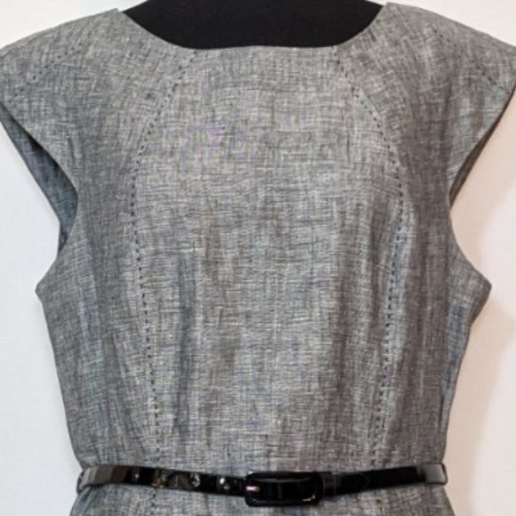 BOGO 1/2 Off Mercer & Madison 100 Linen Grey Dress - Picture 2 of 10